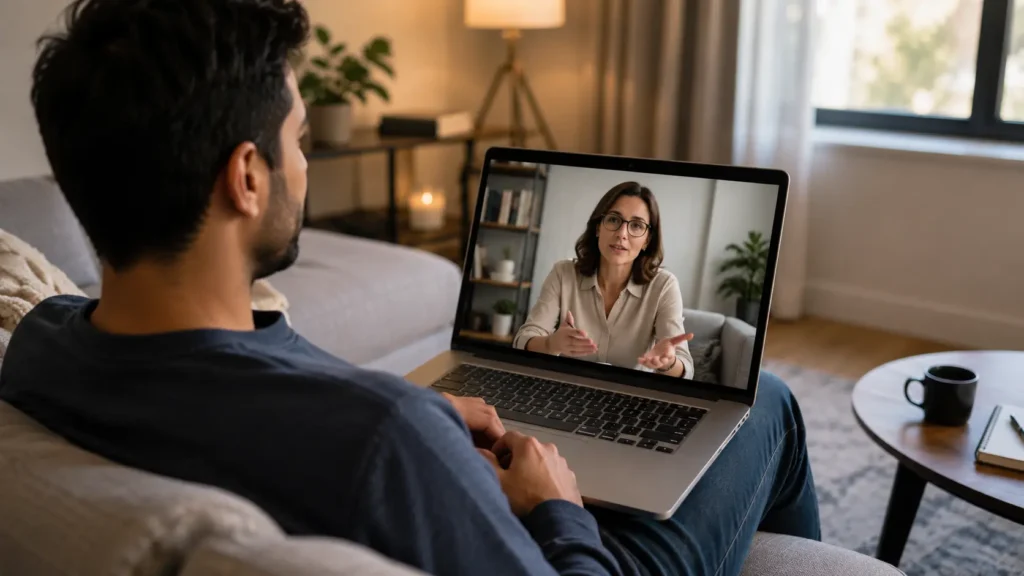 "Telehealth makes individual therapy accessible from home."